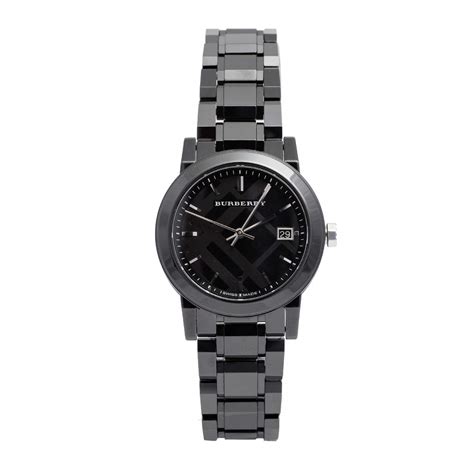 burberry black ceramic mens watch bu9181|Burberry BU9181 Classic Black Ceramic Mens Watch .